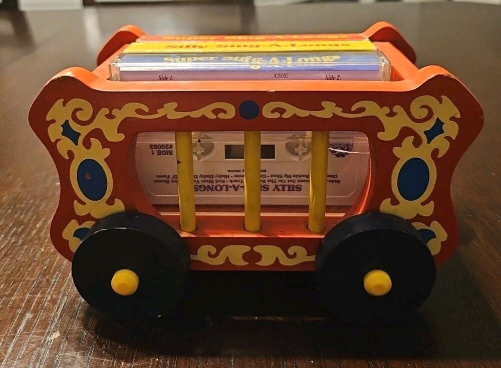 Great American Audio Silly Sing-A-Long Vintage Books Cassette Wood Circus Train